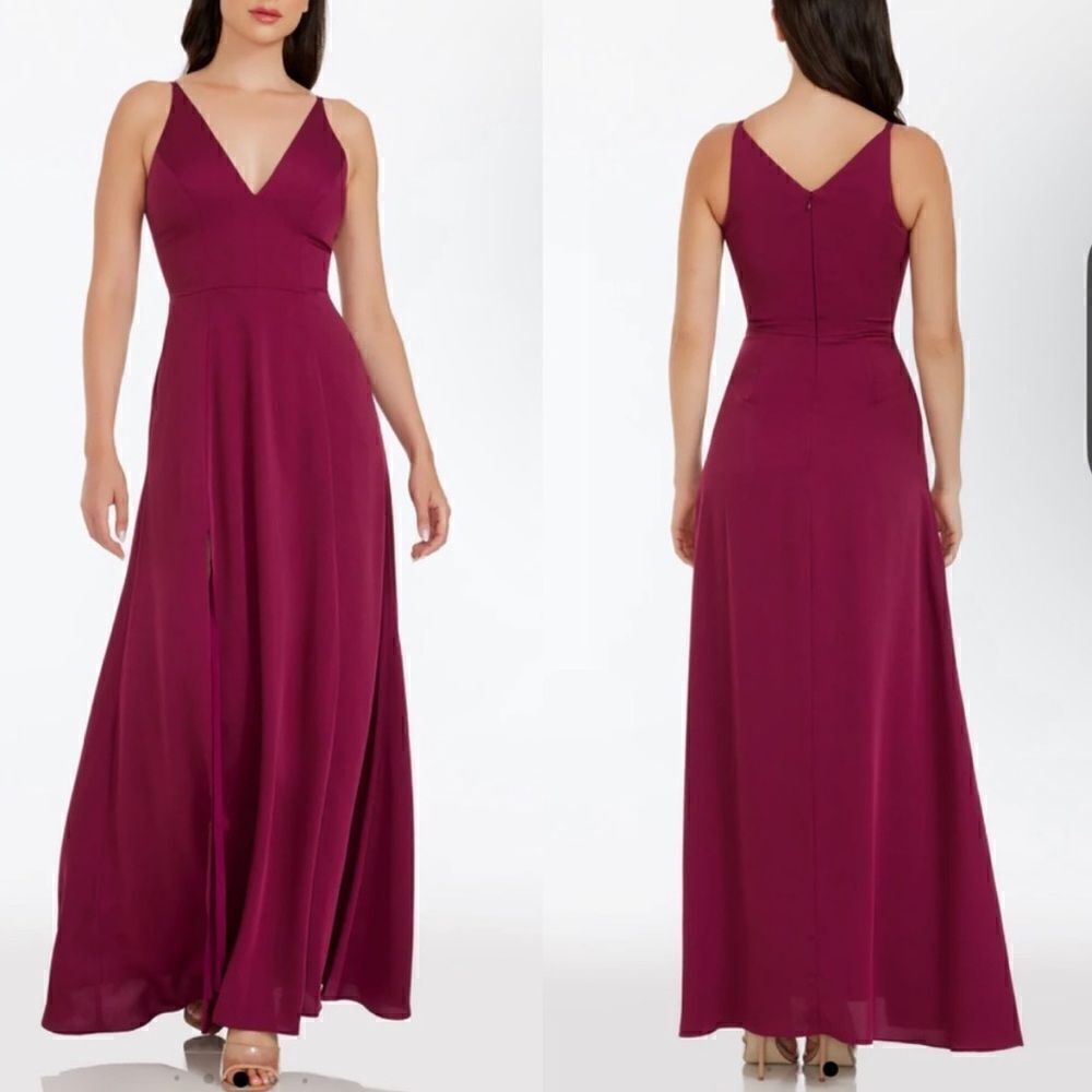 DRESS THE POPULATION Parker Fit Flare Maxi Dress NWT